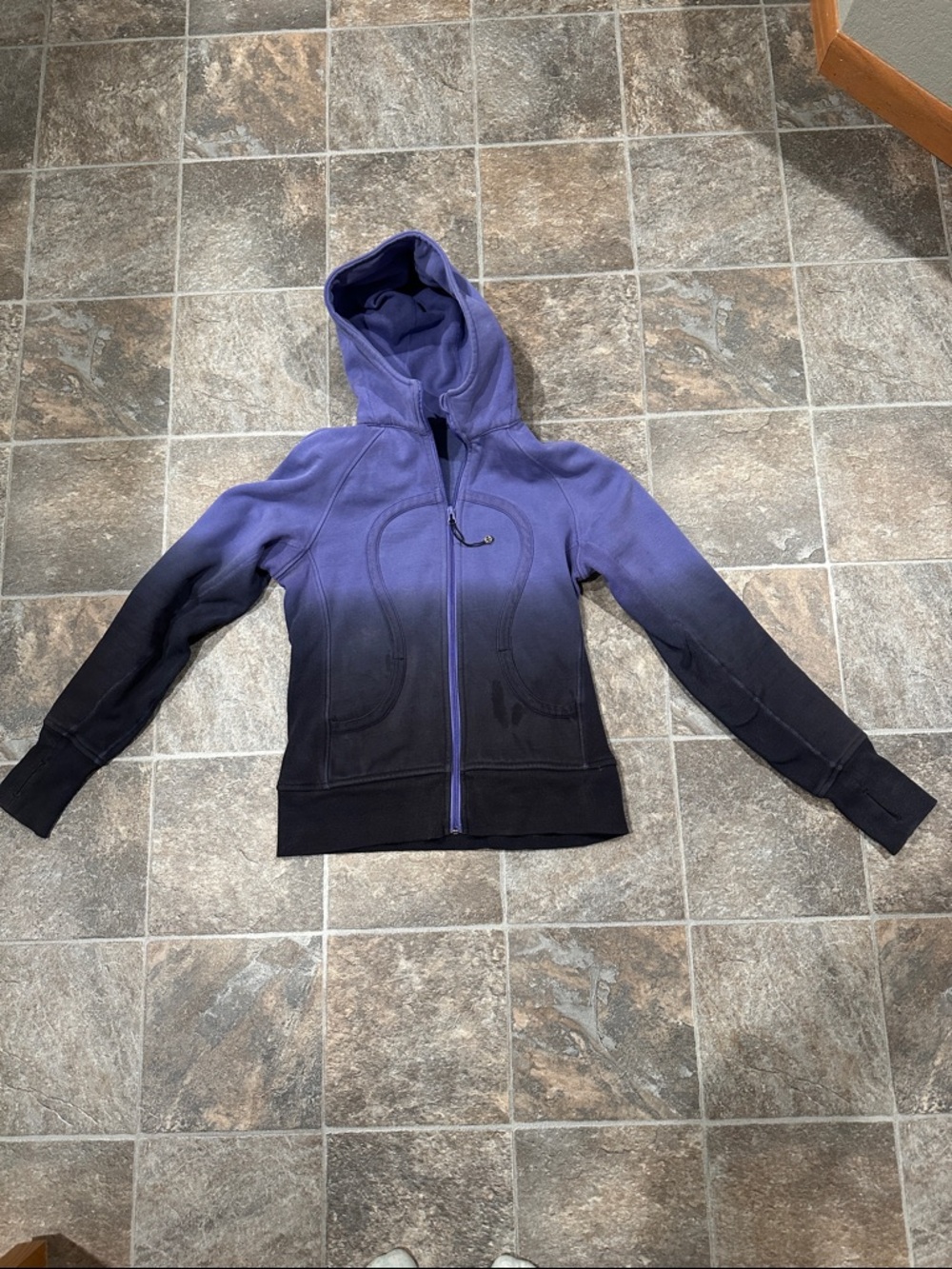lululemon athletica Purple to Black Ombre Zip Hoodie
